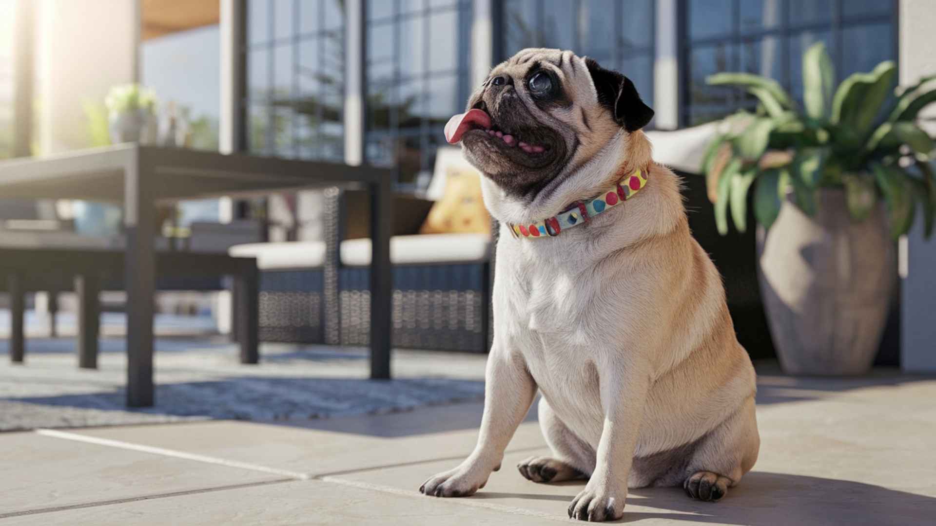 perro pasando calor